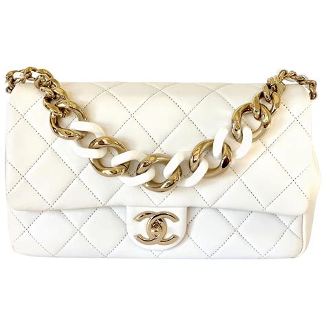 chanel silver chain handbag|vintage chanel bag gold chain.